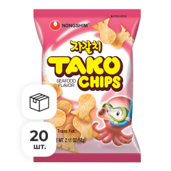 Чипсы Тако с морепродуктами Nongshim, 60 г х 20 шт