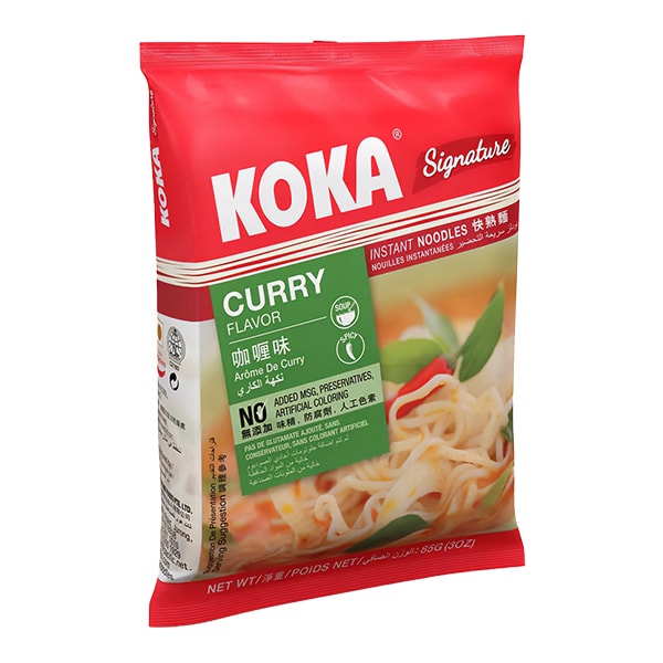Лапша быстрого приготовления со вкусом карри Сигнече Koka, пачка 85 г