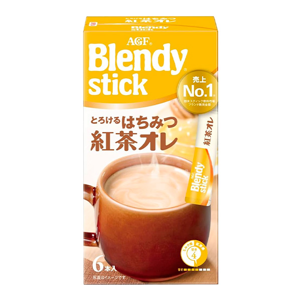 Чай черный растворимый с молоком и медом Blendy AGF, 9,9 г х 6 п
