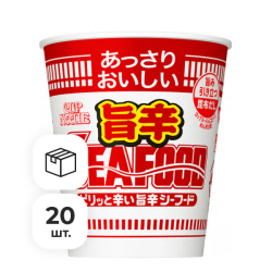 Лапша быстрого приготовления со вкусом морепродуктов острая Nissin, стакан 73 г х 20 шт