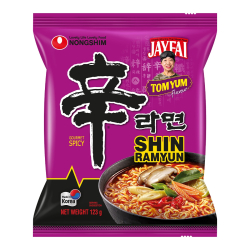 Лапша быстрого приготовления Шин Рамен со вкусом Том Ям Nongshim, пачка 123 г