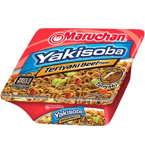 Лапша быстрого приготовления Yakisoba со вкусом говядины в соусе терияки Maruchan, чашка 113,4 г