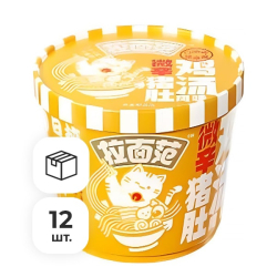 Лапша быстрого приготовления Рамен со вкусом курицы Jinmailang, стакан 95 г х 12 шт