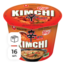 Лапша быстрого приготовления Кимчи Рамен Nongshim, чашка 112 г х 16 шт