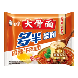 Лапша быстрого приготовления со вкусом острой говядины BaiXiang, пачка 115 г