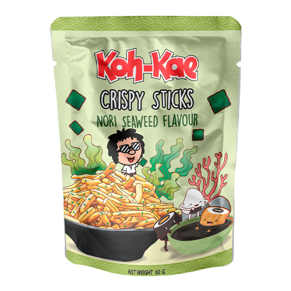 Хрустящие палочки со вкусом морских водорослей нори Koh-Kae, 60 г