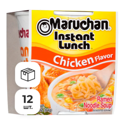 Лапша быстрого приготовления Instant Lunch со вкусом курицы Maruchan, стакан 64 г х 12 шт