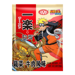Лапша быстрого приготовления Ичираку рамен со вкусом говядины Naruto, пачка 92 г Лапша быстрого приготовления Ичираку рамен со вкусом говядины Naruto, пачка 92 г