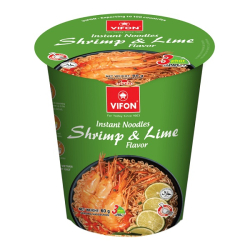 Лапша быстрого приготовления со вкусом креветок и лайма Vifon, стакан 60 г