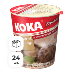 Лапша быстрого приготовления со вкусом грибов Сигнече Koka, стакан 70 г х 24 шт