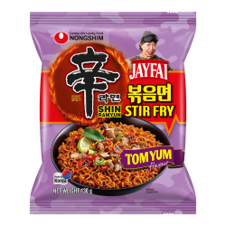 Лапша быстрого приготовления Шин Рамен стир-фрай со вкусом Том Ям Nongshim, пачка 130 г