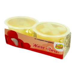 Фруктовое желе Frulaif со вкусом личи с кусочками кокоса Cocon, 118 г х 2