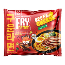 Лапша быстрого приготовления Fry Ramen со вкусом говядины и двойного сыра Do Food, пачка 113 г