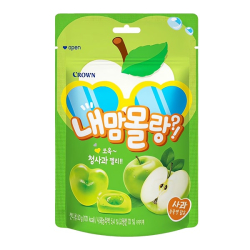 Мармелад со вкусом зеленого яблока сердечки Crown, 50 г