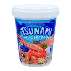 Лапша быстрого приготовления Tsunami со вкусом сливочного супа с морепродуктами Sue Sat, стакан 74 г