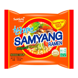 Лапша быстрого приготовления Рамен со вкусом говядины и ветчины Samyang, пачка 120 г