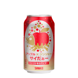 Напиток газированный со вкусом яблока и имбиря Sanko, 350 мл