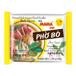 Лапша быстрого приготовления рисовая со вкусом супа Фо Бо Mama, пачка 55 г