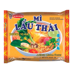 Лапша быстрого приготовления Mi Lau Thai со вкусом курицы Acecook, пачка 78 г