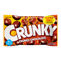 Шоколадное драже Crunky с хрустящим рисом Lotte, 44 г