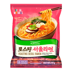 Лапша быстрого приготовления тушеная по-сеульски острая Pulmuone, пачка 97 г