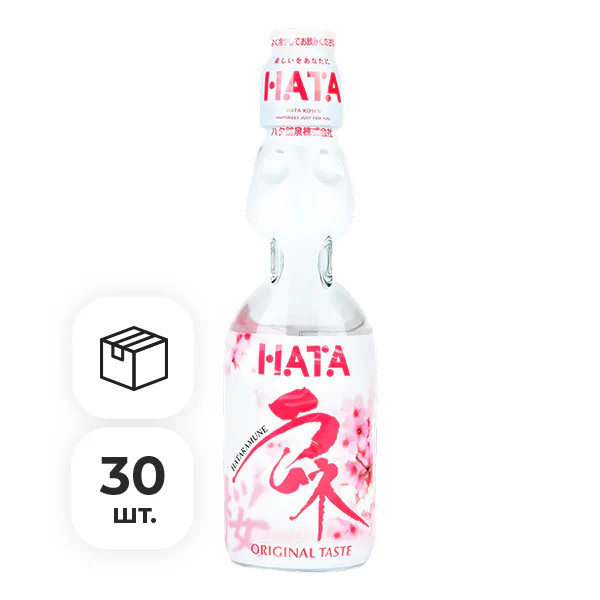 Напиток газированный Ramune сакура Hata Kosen, 200 мл х 30 шт