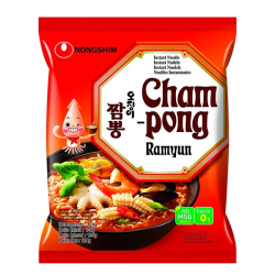 Лапша быстрого приготовления Чампонг Рамен с морепродуктами Nongshim, пачка 124 г Лапша быстрого приготовления Чампонг Рамен с морепродуктами Nongshim, пачка 124 г