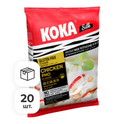 Лапша быстрого приготовления со вкусом курицы Силк Koka, пачка 70 г х 20 шт