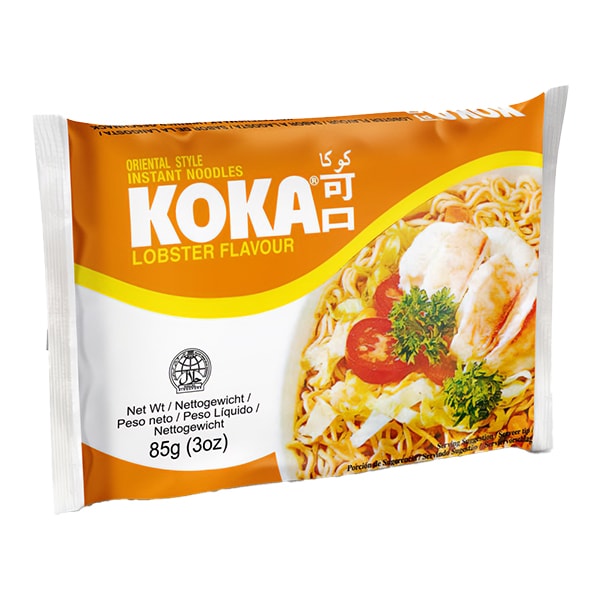 Лапша быстрого приготовления со вкусом лобстера Ориджинал Koka, пачка 85 г