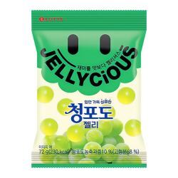 Жевательный мармелад Jellycious со вкусом зеленого винограда Lotte, 72 г Жевательный мармелад Jellycious со вкусом зеленого винограда Lotte, 72 г