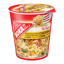 Лапша быстрого приготовления со вкусом курицы и кукурузы Ориджинал Koka, стакан 70 г