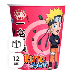 Лапша быстрого приготовления со вкусом умеренно острой говядины Naruto, стакан 61 г х 12 шт