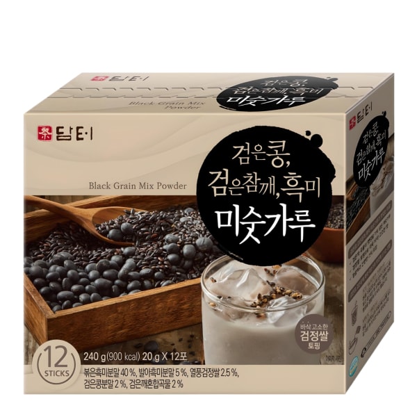 Смесь для чая из черного зерна и черных бобов Damtuh, 20 г x 12 п