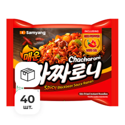 Лапша быстрого приготовления Чачарони острая Samyang, пачка 140 г х 40 шт