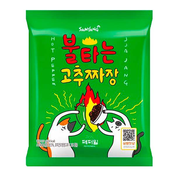 Лапша быстрого приготовления со вкусом острого перца и соуса чачжан Samyang, пачка 136 г