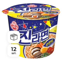 Лапша быстрого приготовления Джин Рамён Ottogi, чашка 110 г х 12 шт