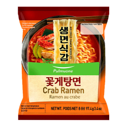 Лапша быстрого приготовления Crab Ramen со вкусом краба Pulmuone, пачка 97,4 г