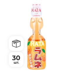Напиток газированный Ramune со вкусом апельсина Hata Kosen, 200 мл х 30 шт