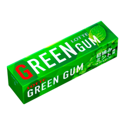 Жевательная резинка со вкусом мяты и зелёного чая Green Gum Lotte, 31 г
