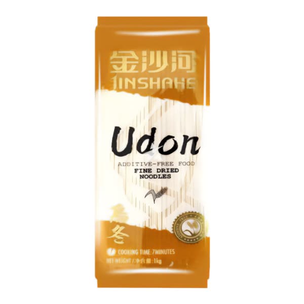Лапша пшеничная Удон Jinshahe, пачка 1 кг
