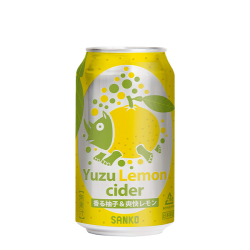 Напиток газированный со вкусом лимона и юдзу Sanko, 350 мл