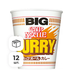 Лапша быстрого приготовления со вкусом карри Nissin, стакан 120 г х 12 шт