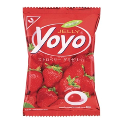 Конфеты желейные с натуральным соком со вкусом клубники Yoyo United Foods, 80 г