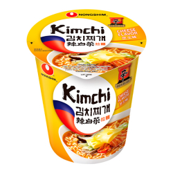 Лапша быстрого приготовления Кимчи Рамен с сырным вкусом Nongshim, стакан 70 г