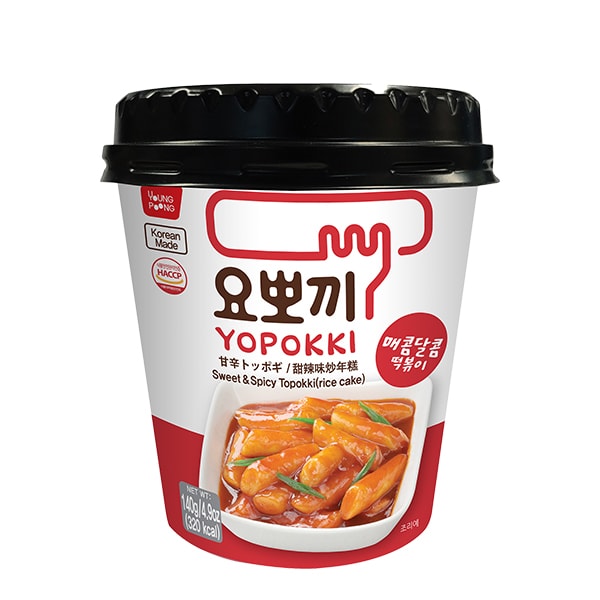 Рисовые клёцки ттокпокки сладко-острые Yopokki, стакан 140 г Рисовые клёцки ттокпокки сладко-острые Yopokki, стакан 140 г