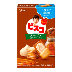 Печенье бисквитное с кленовым сиропом Glico, 64,5 г