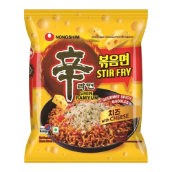 Лапша быстрого приготовления Шин Рамен стир-фрай с сыром Nongshim, пачка 136 г Лапша быстрого приготовления Шин Рамен стир-фрай с сыром Nongshim, пачка 136 г