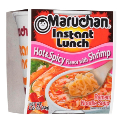 Лапша быстрого приготовления Instant Lunch со вкусом острой креветки Maruchan, стакан 64 г