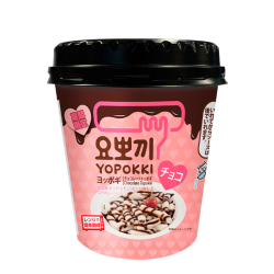 Рисовые клёцки ттокпокки с шоколадным соусом Yopokki, стакан 120 г Рисовые клёцки ттокпокки с шоколадным соусом Yopokki, стакан 120 г