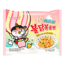 Лапша быстрого приготовления Hot Chicken острая курица и крем карбонара Samyang, пачка 140 г Лапша быстрого приготовления Hot Chicken острая курица и крем карбонара Samyang, пачка 140 г